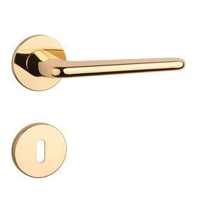 Kľučka na dvere AS - LIRA - R 5S ZLL - zlatá lesklá (LG) | MP-KOVANIA.sk