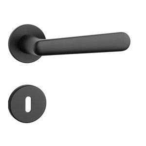 Kľučka na dvere AS - ARIA - R 5S CIM - čierna matná (BK) | MP-KOVANIA.sk