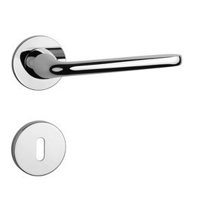Kľučka na dvere AS - HIACYNTA - R 5S CHL - chróm lesklý (LC) | MP-KOVANIA.sk