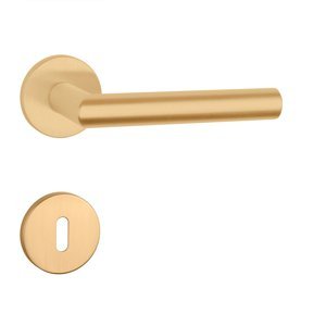 Kľučka na dvere AT -  ARABIS - R 7S ZLM - zlatá matná (GOLD SATIN) | MP-KOVANIA.sk