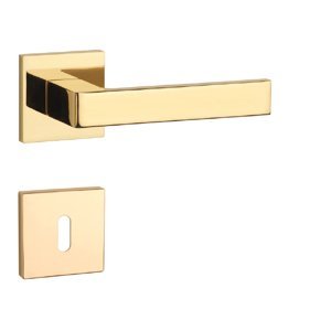 Kľučka na dvere AT - SULLA - HR 7S ZLL PVD - zlatá lesklá (GOLD PVD) | MP-KOVANIA.sk