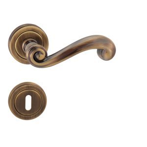Kľučka na dvere MT - LADY - R (E) BRM.LL - bronz matný lesklý lak | MP-KOVANIA.sk