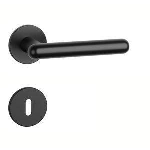 Kľučka na dvere AS - ASTERIA - R 5S CIM - čierna matná (BK) | MP-KOVANIA.sk