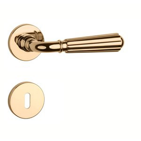 Kľučka na dvere AS - UTRICA - R 7S ZLL PVD - zlatá lesklá (LG PVD) | MP-KOVANIA.sk