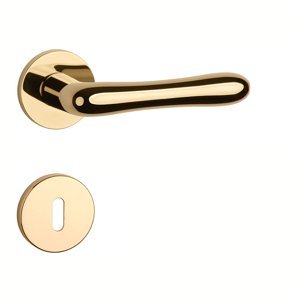 Kľučka na dvere AT - CYNIA - R 7S ZLL PVD - zlatá lesklá (GOLD PVD) | MP-KOVANIA.sk