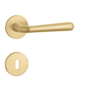 Kľučka na dvere AT - IRGA - R 7S ZLM - zlatá matná (GOLD SATIN) | MP-KOVANIA.sk