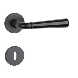 Kľučka na dvere ASM - MARIGOLD 1 - R 7S CIM - čierna matná (BK) | MP-KOVANIA.sk