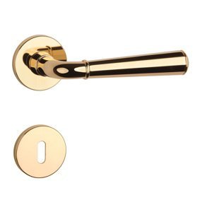 Kľučka na dvere ASM - MARIGOLD 1 - R 7S ZLL - zlatá lesklá (LG) | MP-KOVANIA.sk
