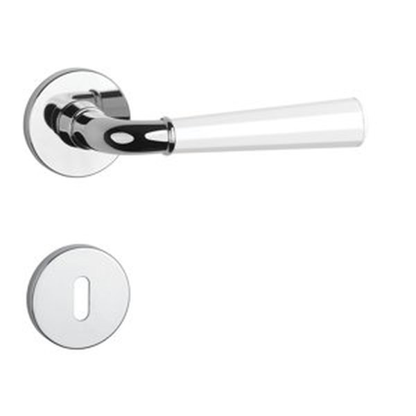 Kľučka na dvere ASM - MARIGOLD 2 - R 7S CHL/BIM - chróm lesklý/biela matná (LC/WH/WH) | MP-KOVANIA.sk