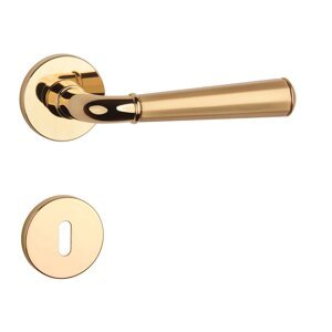 Kľučka na dvere ASM - MARIGOLD 2 - R 7S ZLL/ZLM - zlatá lesklá/zlatá matná (LG/KG/KG) | MP-KOVANIA.sk