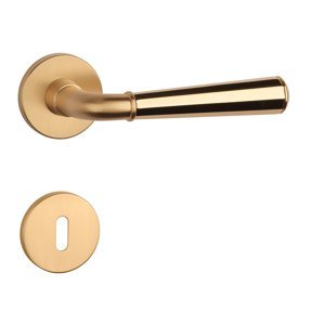 Kľučka na dvere ASM - MARIGOLD 2 - R 7S ZLM/ZLL - zlatá matná/zlatá lesklá (KG/LG/LG) | MP-KOVANIA.sk