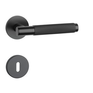 Kľučka na dvere AT - MOLINIA - R 7S CIM - čierna matná (BLACK) | MP-KOVANIA.sk