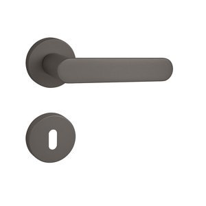 Kľučka na dvere FO - ROUND - R HNM - hnedá matná (B11) | MP-KOVANIA.sk