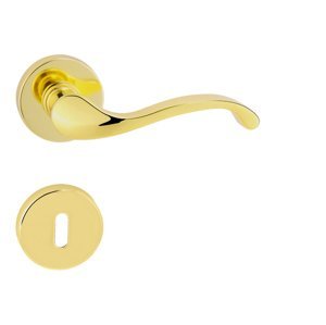 Kľučka na dvere FO - CAST - R ZLL - zlatá lesklá (L01) | MP-KOVANIA.sk