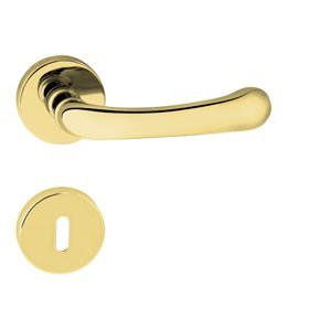 Kľučka na dvere FO - DEA - R ZLL - zlatá lesklá (L01) | MP-KOVANIA.sk