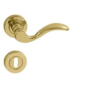 Kľučka na dvere FO - PAPERINO - R ZLL - zlatá lesklá (L01) | MP-KOVANIA.sk