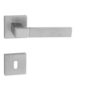 Kľučka na dvere FO - ASTI - HR CHM/CHL/CHM - chróm matný/chróm lesklý/chróm matný (C03) | MP-KOVANIA.sk