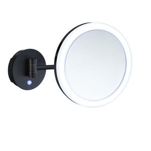 SO - OUTLINE FK485EBP - Zväčšovacie kozmetické zrkadlo s LED osvetlením CIM - čierna matná | MP-KOVANIA.sk