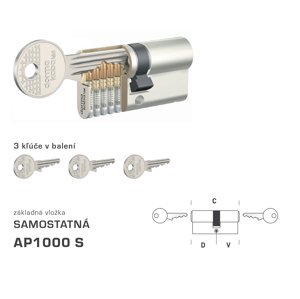 Stavebná vložka DK - AP1000 S NIM - nikel matný | MP-KOVANIA.sk