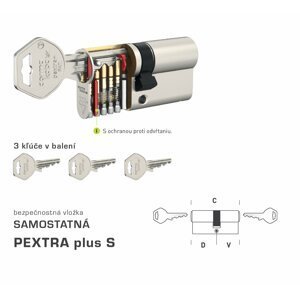 Bezpečnostná vložka DK - PEXTRA plus S NIM - nikel matný | MP-KOVANIA.sk