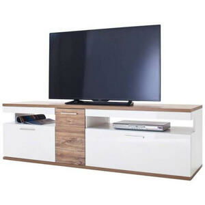 Livetastic TV DIEL, biela, farby duba, 180/55/50 cm