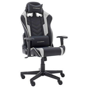 Dxracer HERNÁ STOLIČKA, kožený vzhľad, čierna, biela