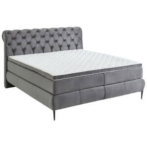 MID.YOU POSTEĽ BOXSPRING, 180/200 cm, textil, tmavosivá