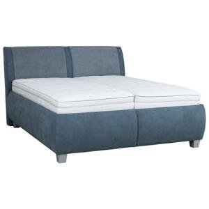 Beldomo - Sleep ČALÚNENÁ POSTEĽ, 200/200 cm, textil, modrá, sivá