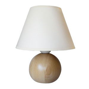 Stolná lampa Sandria drevo-guľa svetlé drevo