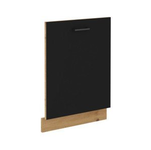 Predný panel na vstavnú kuchynskú umývačku Modena, 60 cm, dub artisan/čierna%