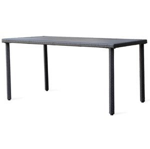 Obdĺžnikový záhradný stôl Alford 150x90 cm, černý%