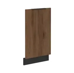 Predný panel na vstavanú kuchynskú umývačku Monza, 45 cm, orech/čierna%