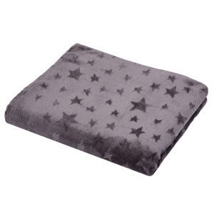 Cashmere deka Stella 150x200 cm, motív hviezdy, antracitová%