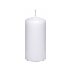 Valcová sviečka Biela, 12 cm%