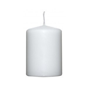 Valcová sviečka biela, 8 cm%