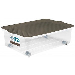Úložný box Bedroller priehľadný, 55x37,5x16 cm%