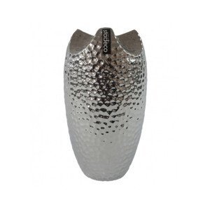 Váza Modern 24 cm, strieborná, atypický tvar%