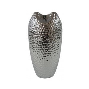 Váza Modern 29 cm, strieborná, atypický tvar%