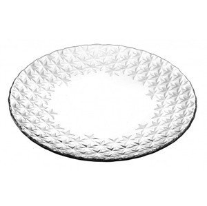 Plytký tanier 28 cm sklenený, hviezdy%