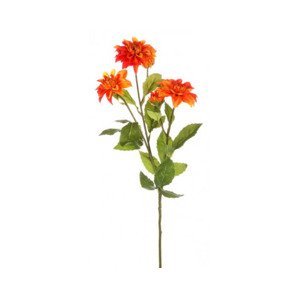 Umelá kvetina Georgína 75 cm, oranžová%