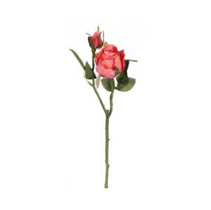 Umelá kvetina Ruža 46 cm, oranžovo-ružová%