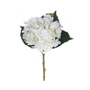 Umelá kvetina Hortenzia 50 cm, biela%