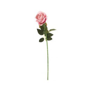 Umelá kvetina Ruža 52 cm, svetlo ružová%
