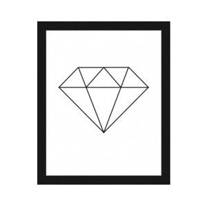 Obraz v drevenom ráme Diamant, 20x25 cm%