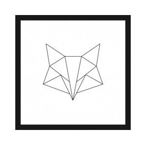 Rámovaný obraz Geometrická líška, 30x30 cm%