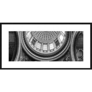 Rámovaný obraz Panthéon de Paris 80x40 cm, čiernobiely%