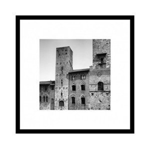 Rámovaný obraz Piazza del Duomo 50x50 cm, čiernobiely%