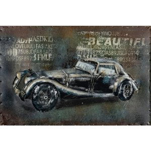 Kovový obraz na stenu Auto veterán 60x40 cm, vintage%