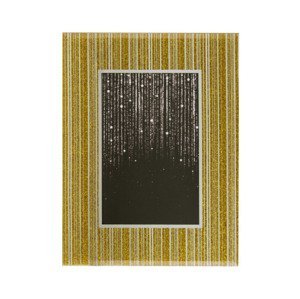 Fotorámik sklenený 10x15 cm, zlatý trblietavý%