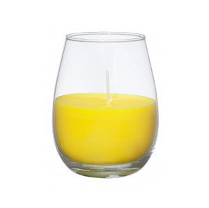 Sviečka v skle Žltá, 10 cm%